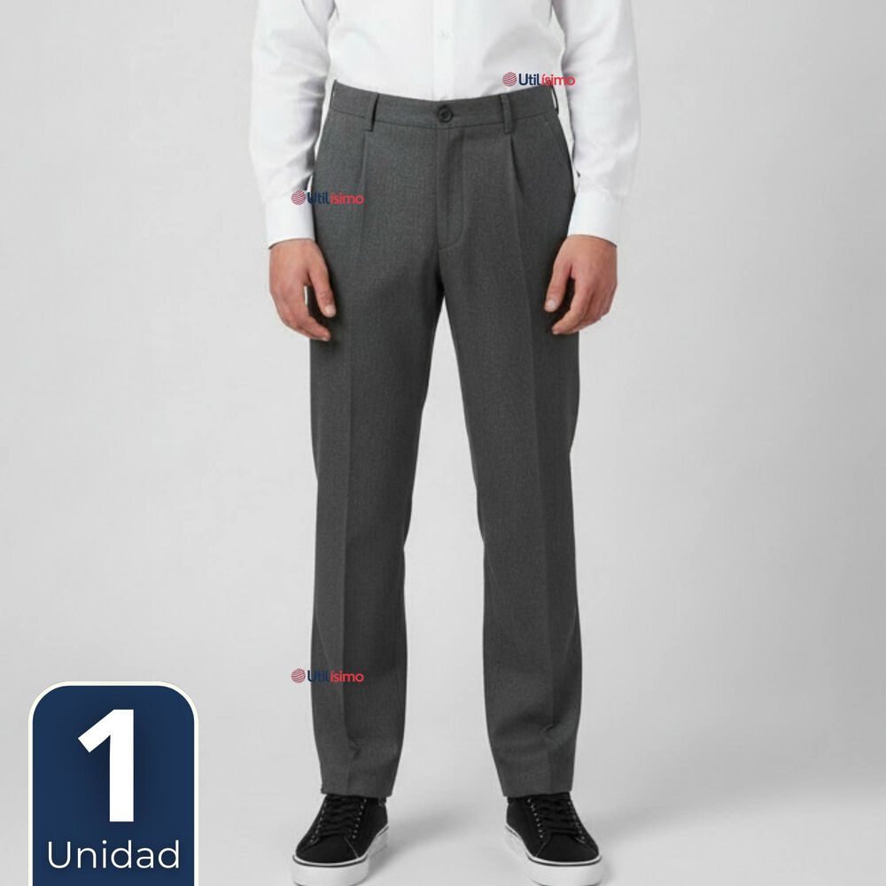 Pantal&oacute;n Escolar Colegio Cl&aacute;sico Gris Ni&ntilde;o Juvenil image number 0.0