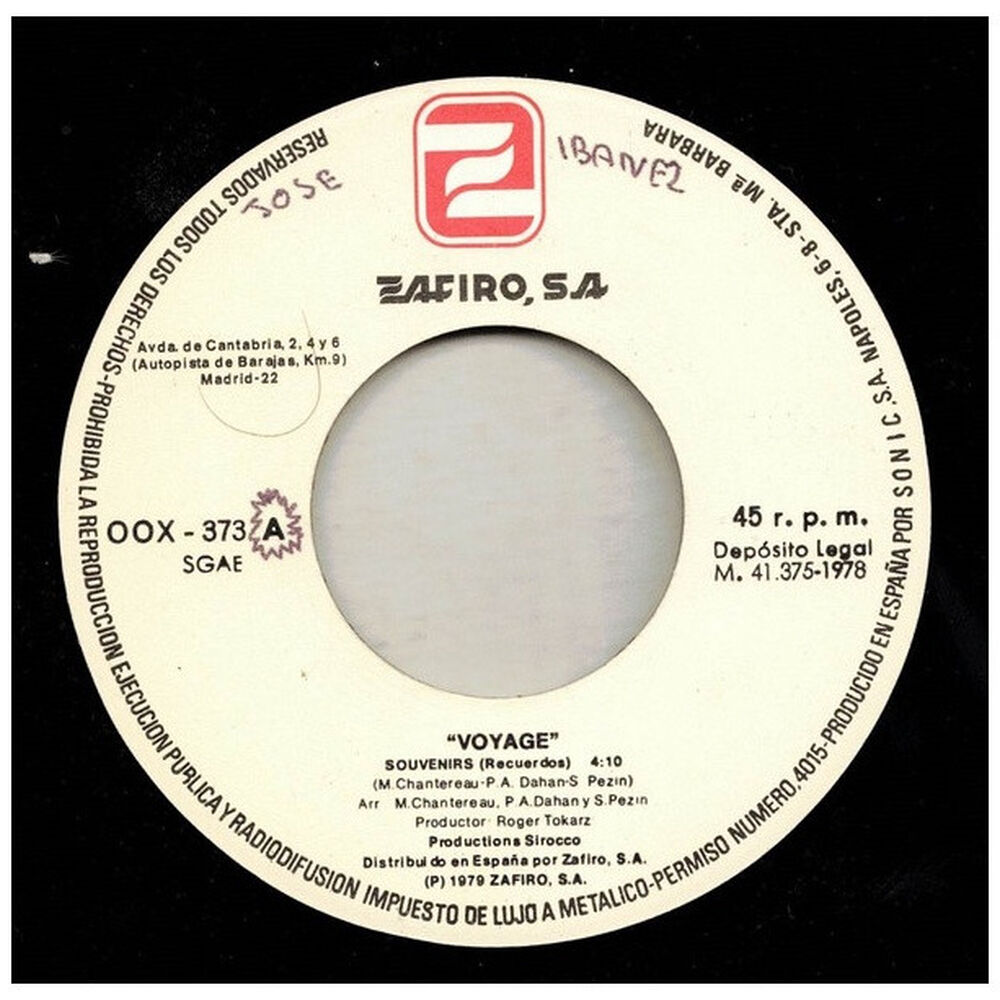 Voyage - Souvenirs | 7" Single Usado image number 2.0