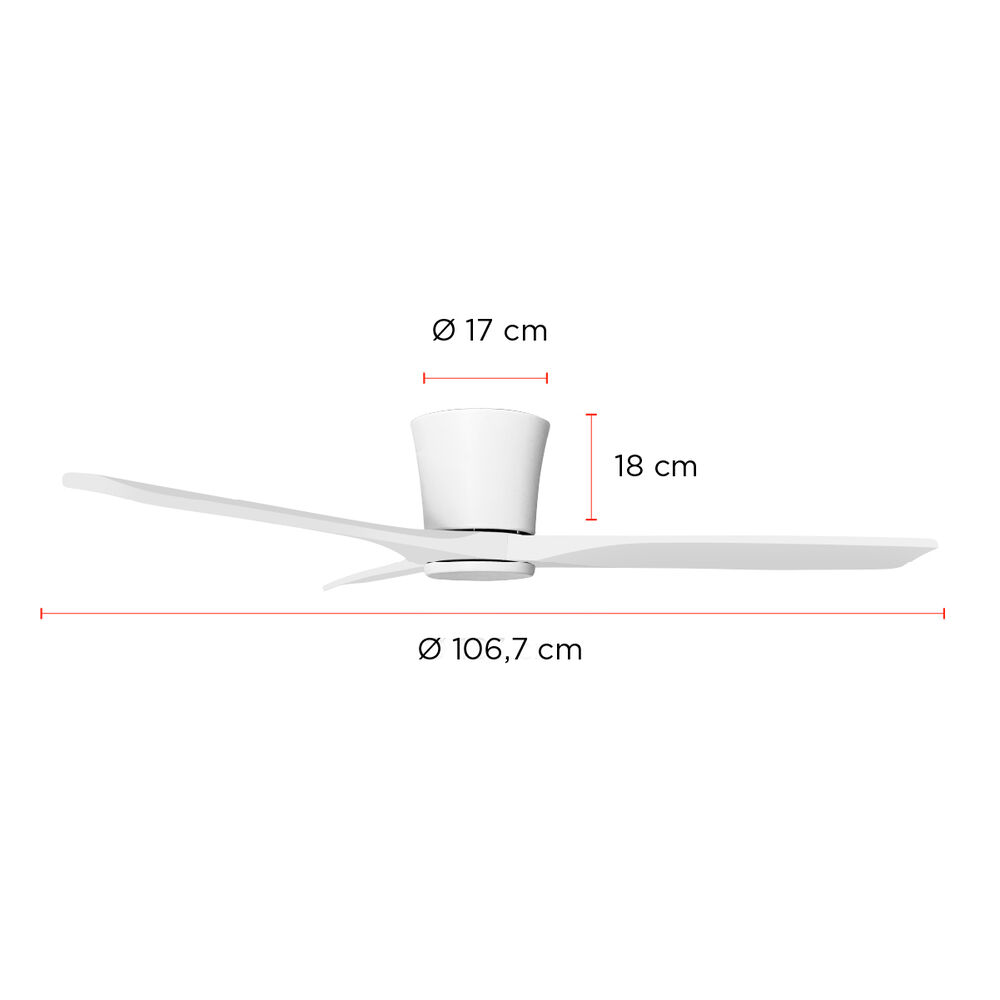 Ventilador De Techo Faro Blanco Con Luz Led 3 Colores 42 Primaterm image number 1.0