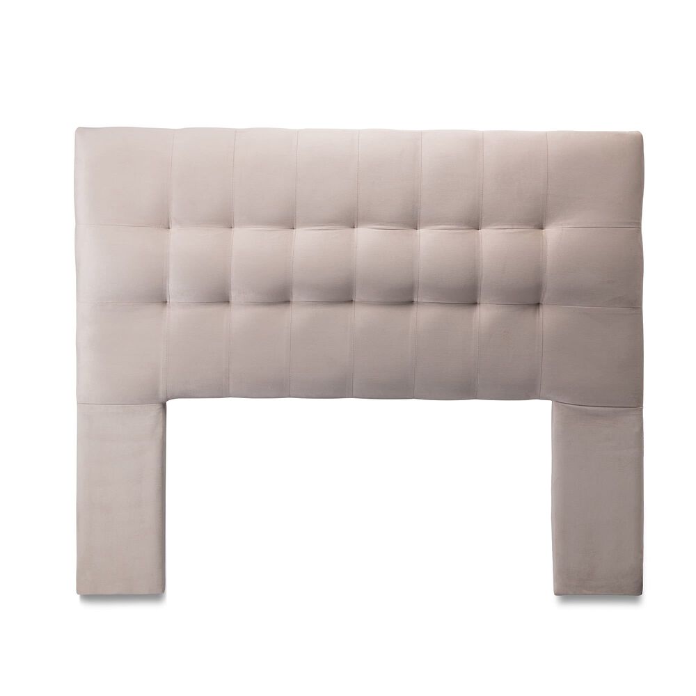 Respaldo Alicante Con Patas Felpa King Beige image number 0.0