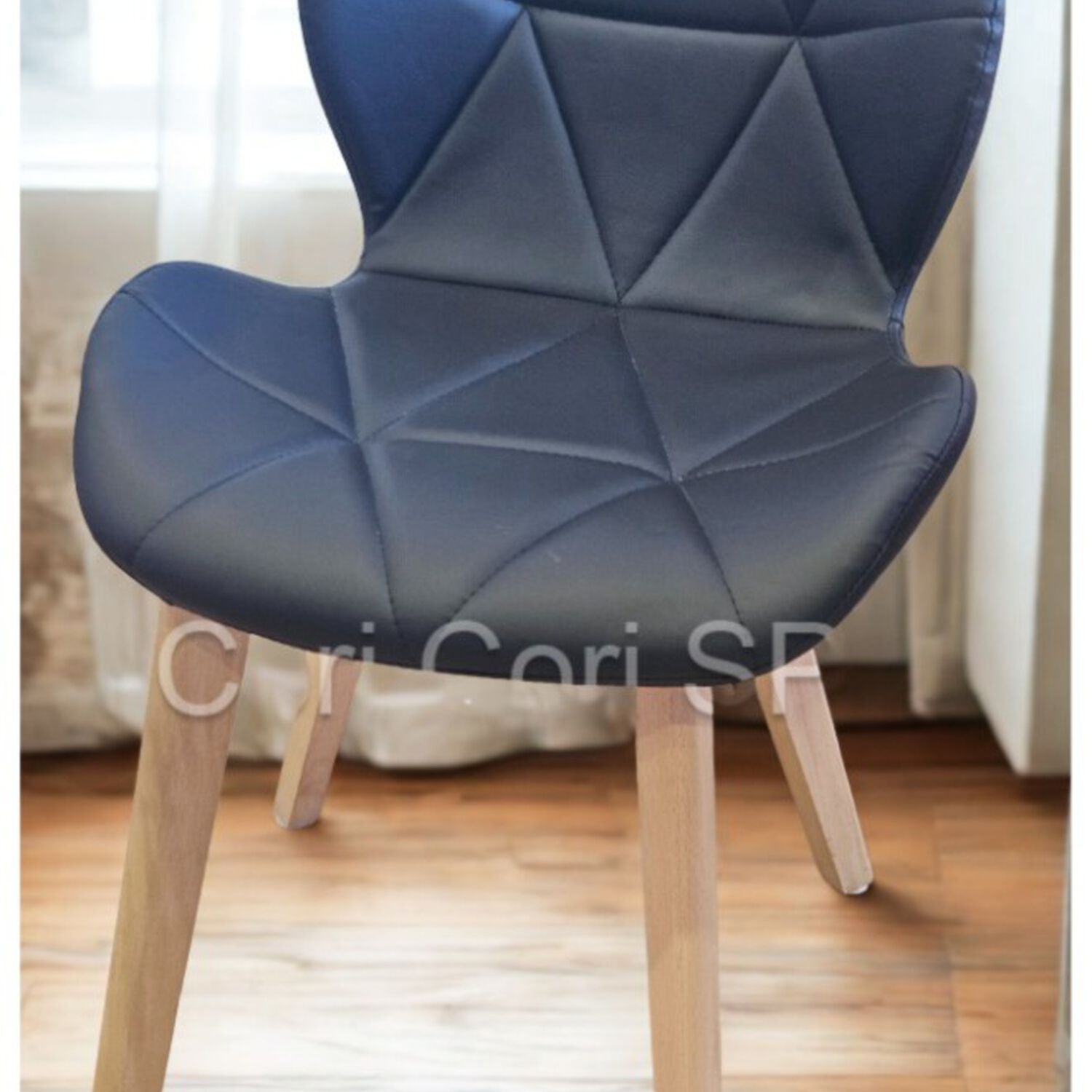 Comedor Mesa Eames Blanca 100cm + 4 Sillas Mariposas Wood Negro image number 3.0