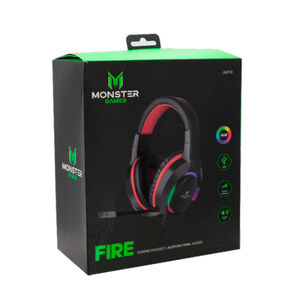 Audífonos Gamer Monster Fire Rgb / Over-ear