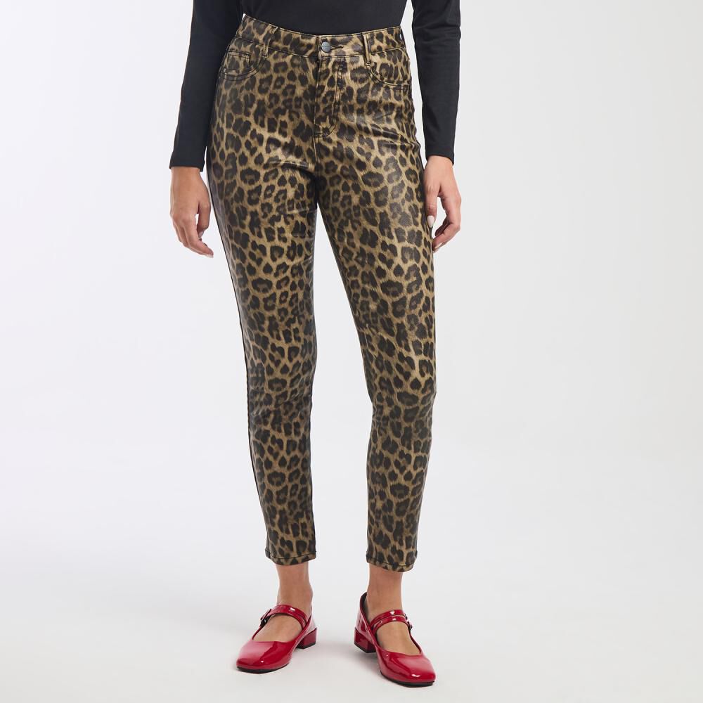 Pantalón Estampado Tiro Medi Skinny Mujer Kimera image number 0.0