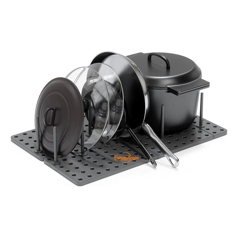 Estante Ajustable Drenaje Cocina Cajón Gris Oscuro 2 Piezas image number 0.0