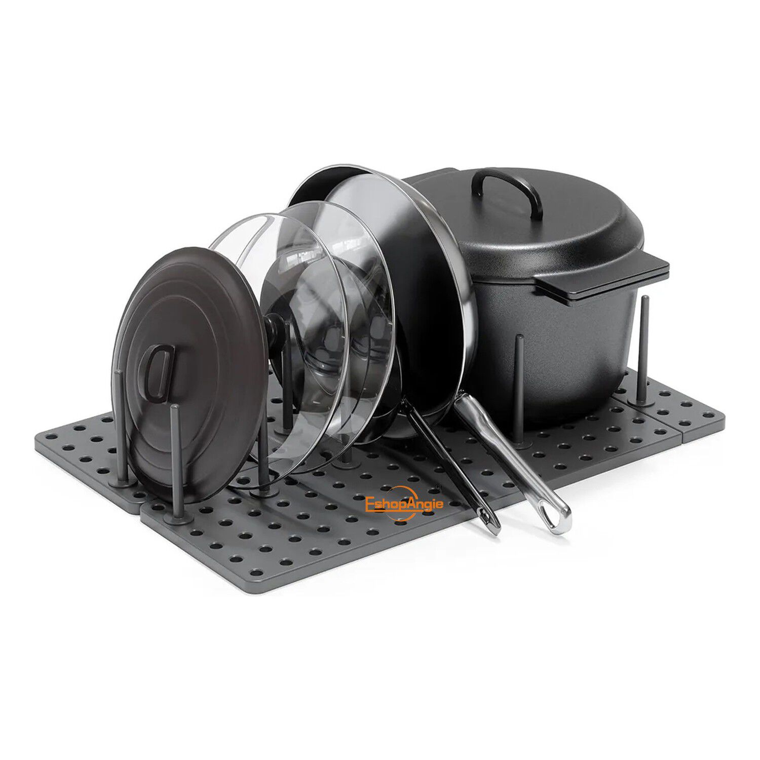 Estante Ajustable Drenaje Cocina Caj&oacute;n Gris Oscuro 2 Piezas image number 0.0