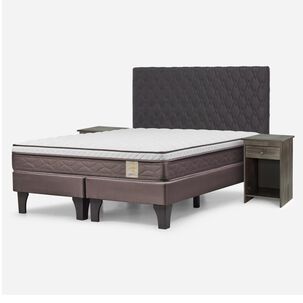 Cama Europea Rosen New Style 4 Plus / 2 Plazas / Base Dividida + Set De Maderas
