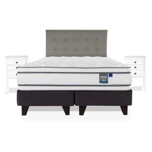 Cama Europea Flex Majesty / 2 Plazas / Base Dividida + Set De Maderas
