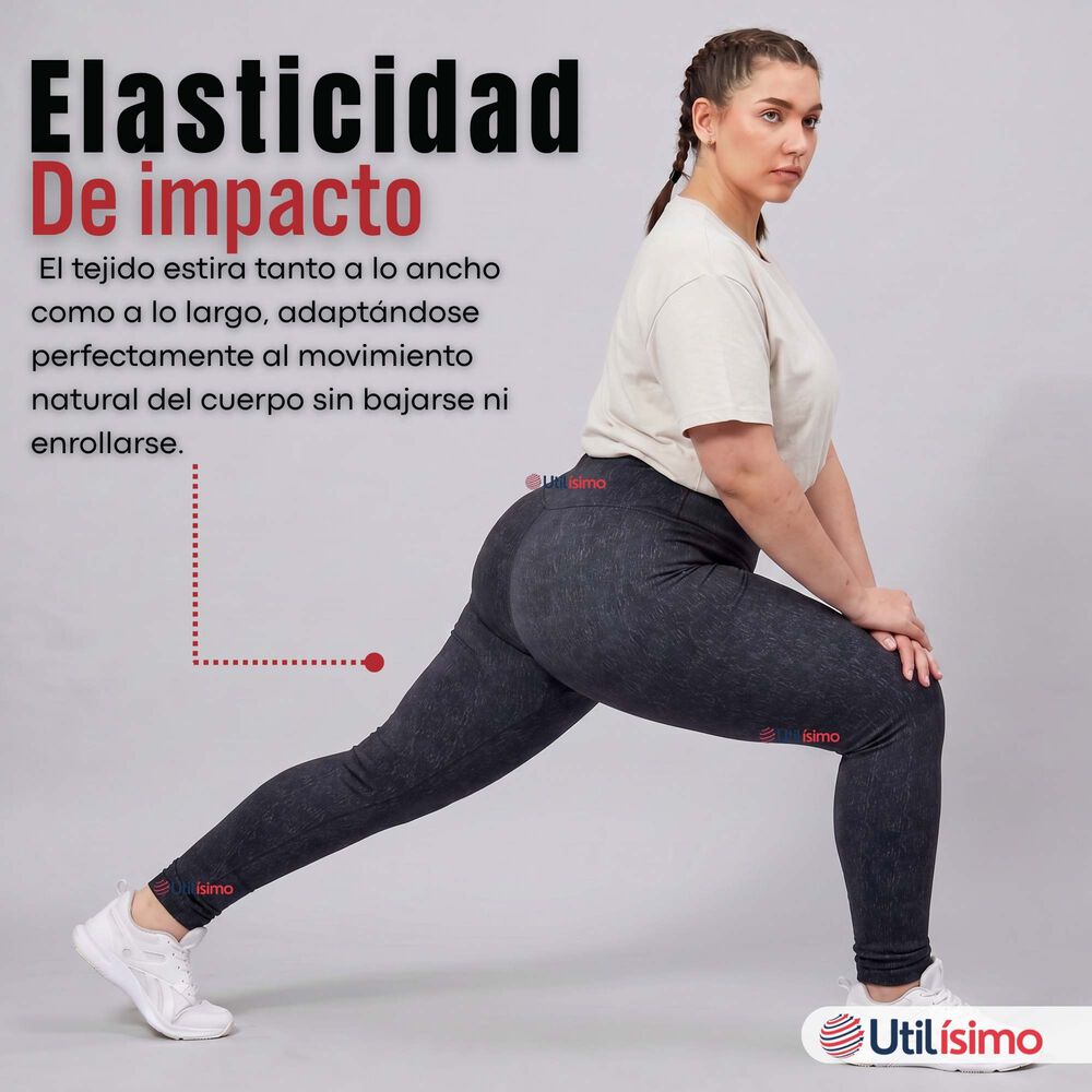 Calza Polar Con Chiporro T&eacute;rmica Mujer El&aacute;sticada Negro Jeans image number 8.0