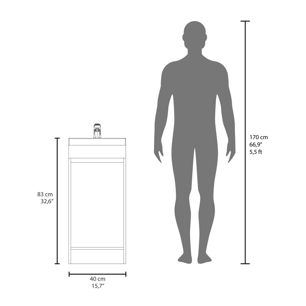 Mueble Vanitorio 1 Puerta Fm-005c Caf&eacute; Claro image number 6.0