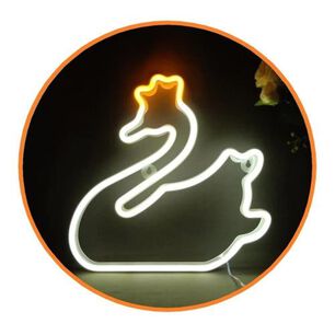 Lampara Ne&oacute;n Cisne Decoraci&oacute;n Candy Bar