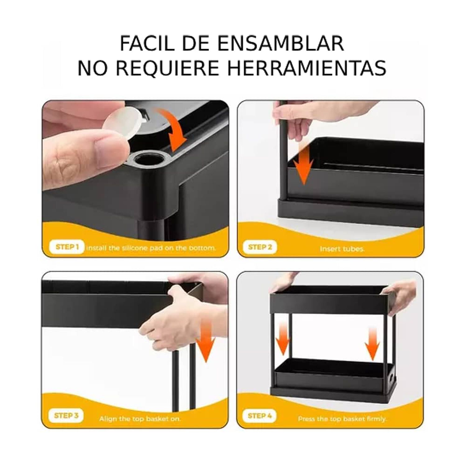 2 Piezas 2 Niveles Organizador Multifuncional Ba&ntilde;o Cocina image number 3.0
