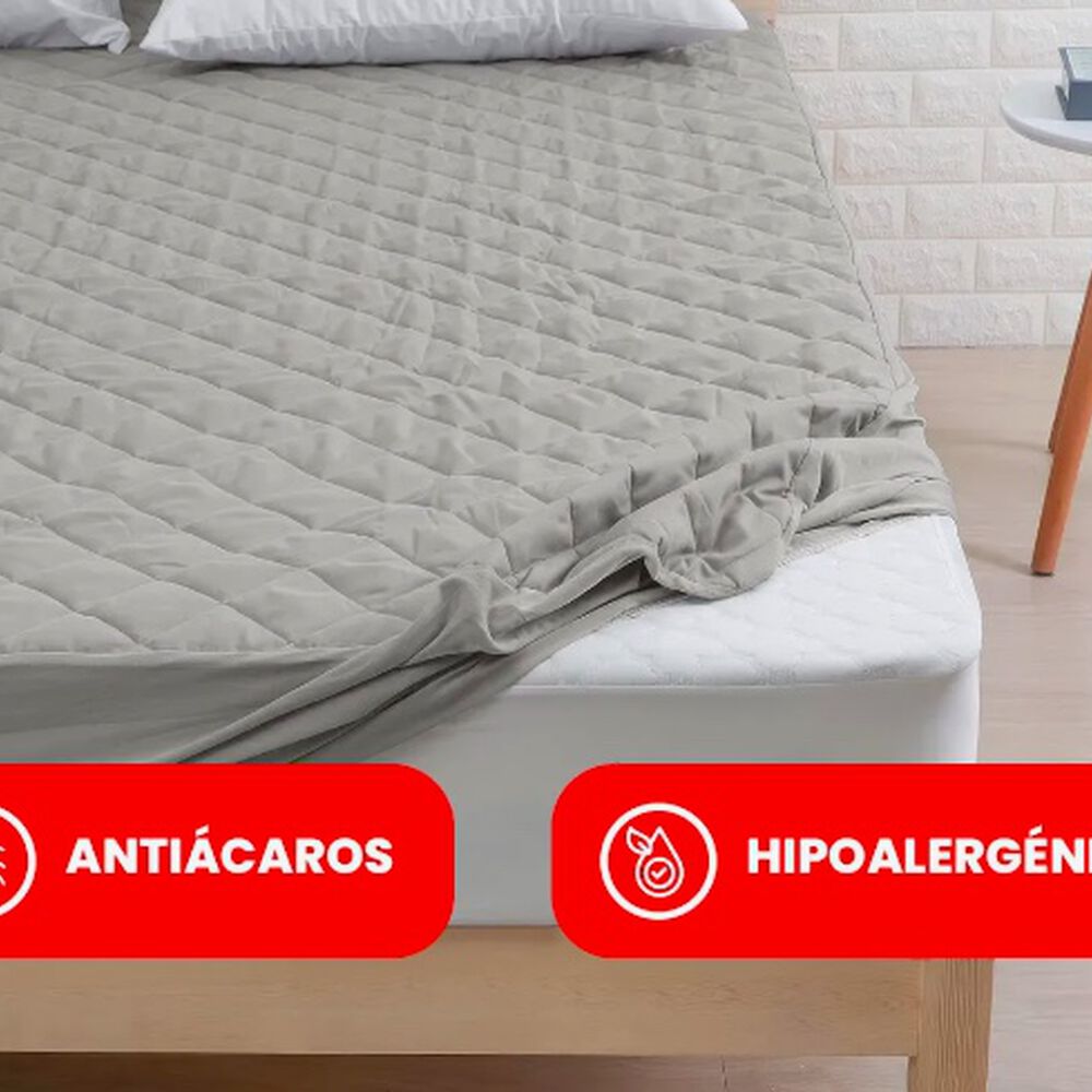 Cubre Colchon Impermeable 2 Plazas + Fundas Okaeri Negro image number 3.0