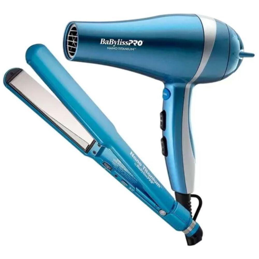 Kit Babylisspro Plancha Ultradelgada Y Secador Ionic Celeste 2un image number 4.0