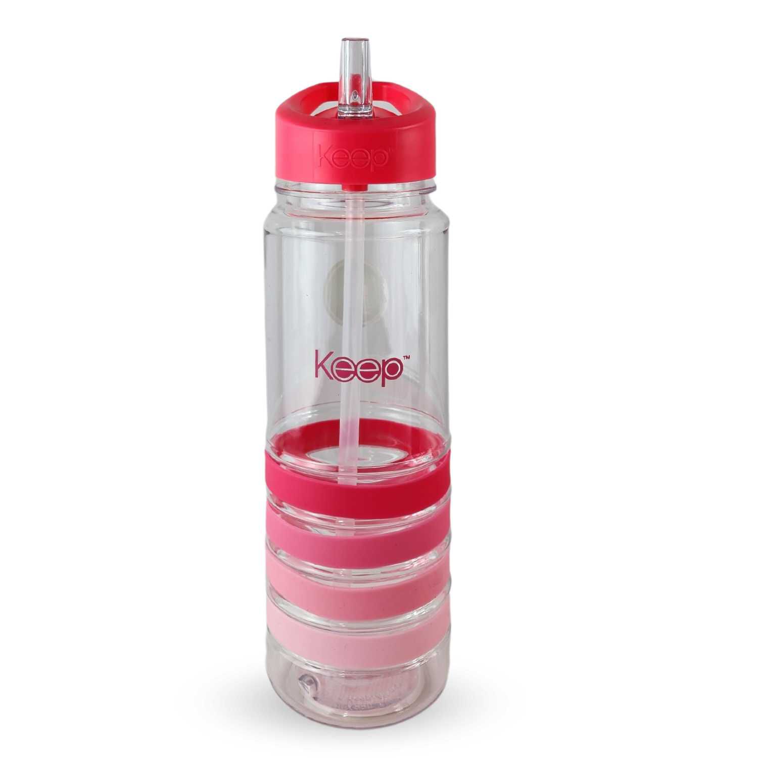 Botella Keep Bandas Colores 750ml Agua Bebidas Rosa image number 0.0