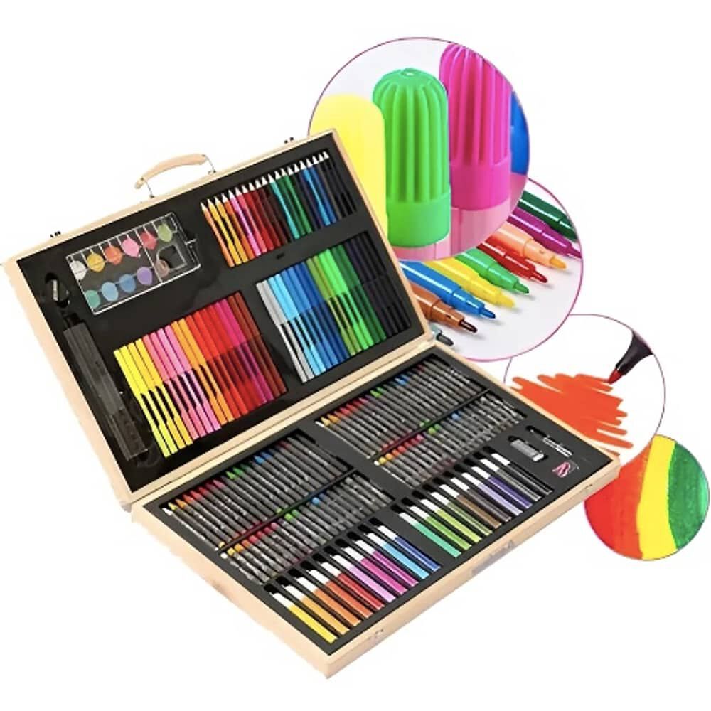 Set De Dibujo Y Pintura, L&aacute;pices Y Accesorios 180 Piezas image number 1.0