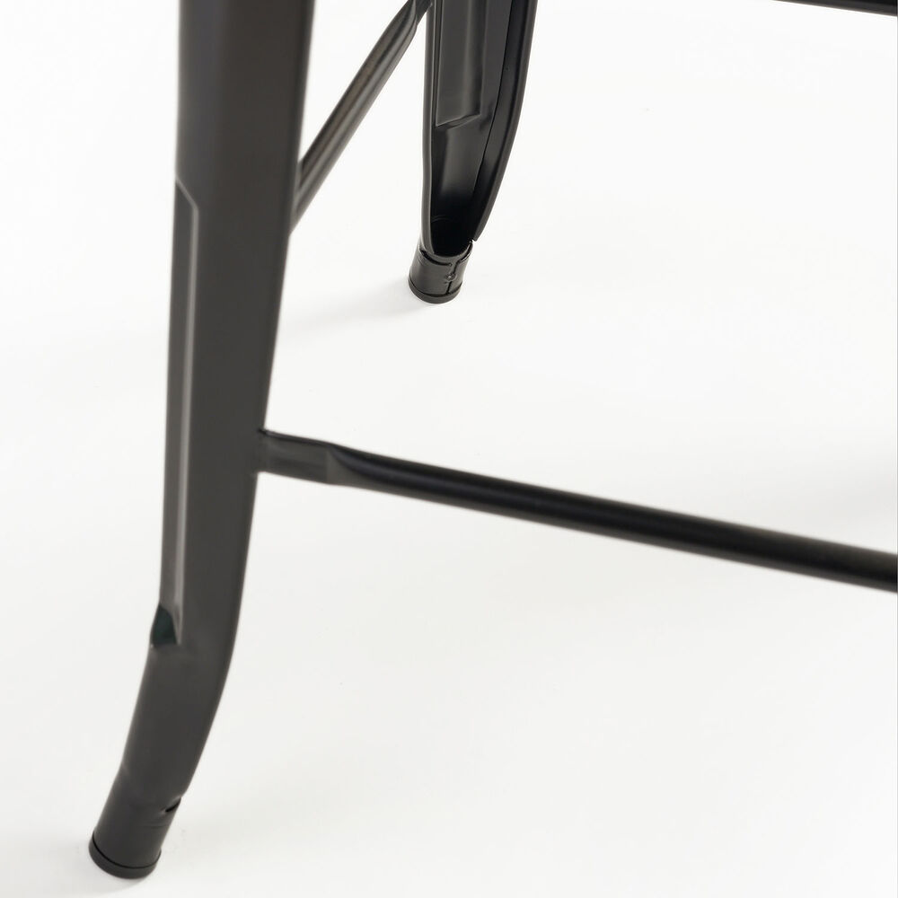 Pack 4 Pisos De Bar Metal Tolix Negro image number 4.0