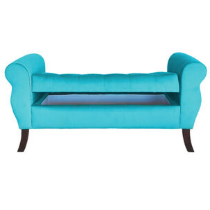 Banqueta Baul Diva Color Turquesa