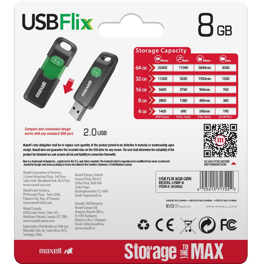 Pendrive Maxell Flix 8gb 2.0 image number 2.0