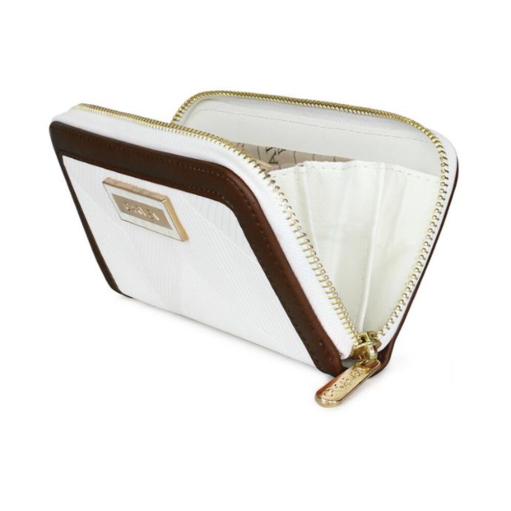 Billetera Mujer Greta Blanco Y Café Carven Paris image number 1.0