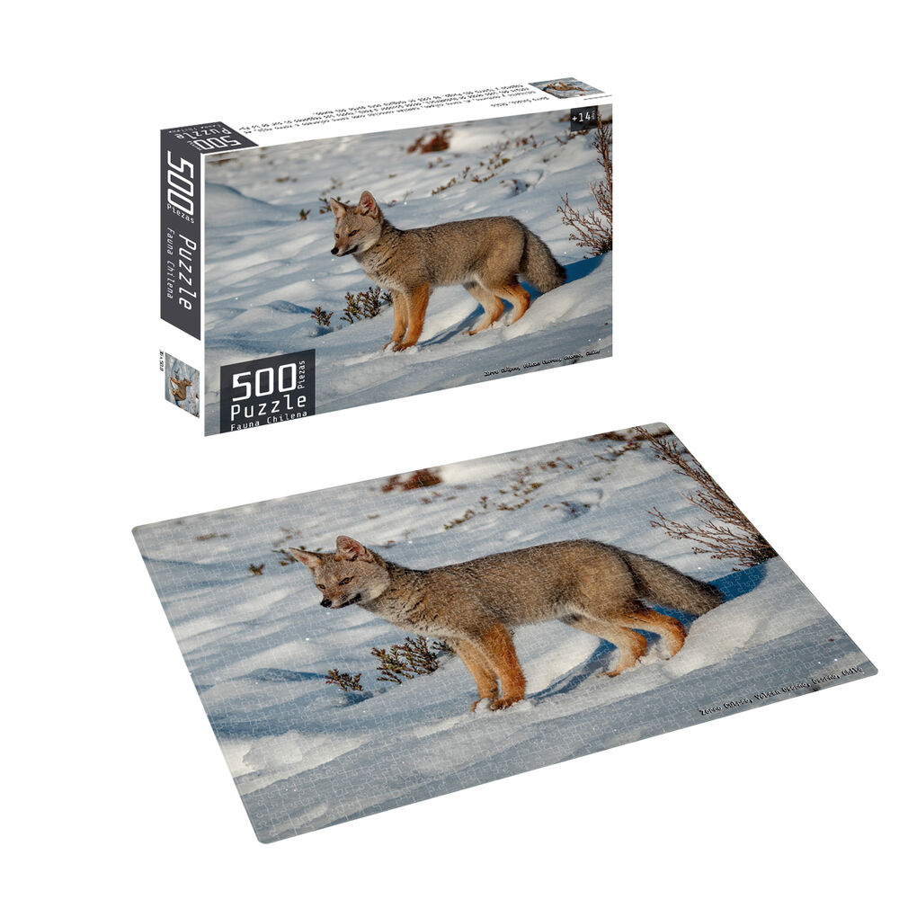 Puzzle 500 Piezas Fauna Chilena Zorro image number 1.0