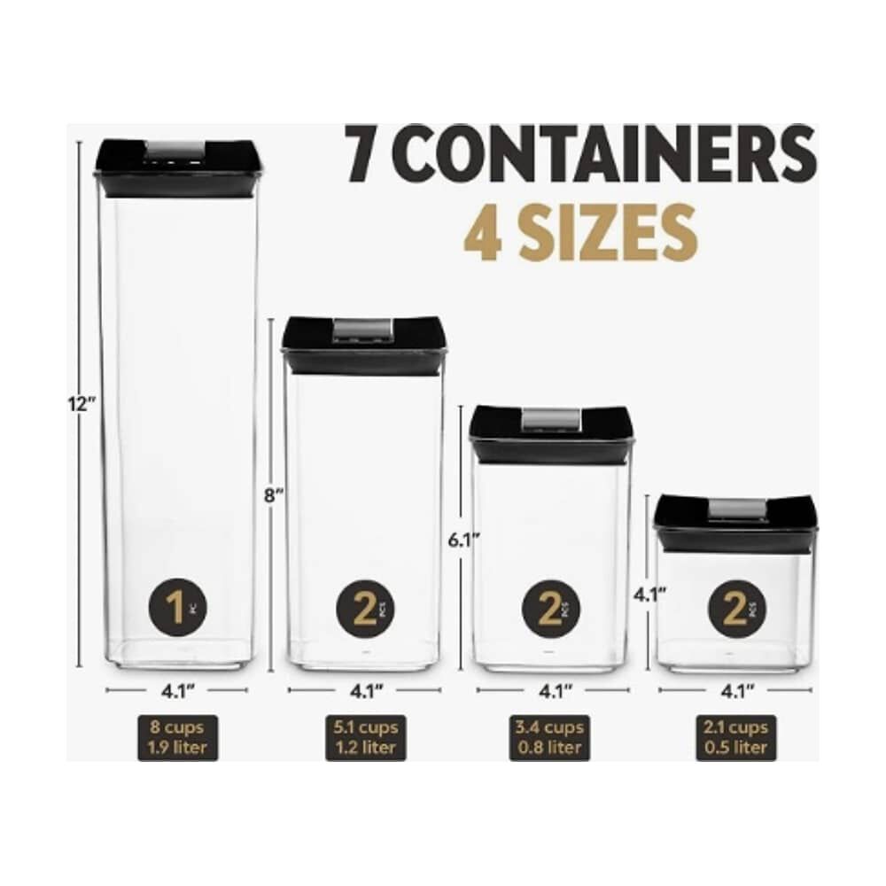 Set De 7 Contenedores Hermeticos De Plastico image number 4.0