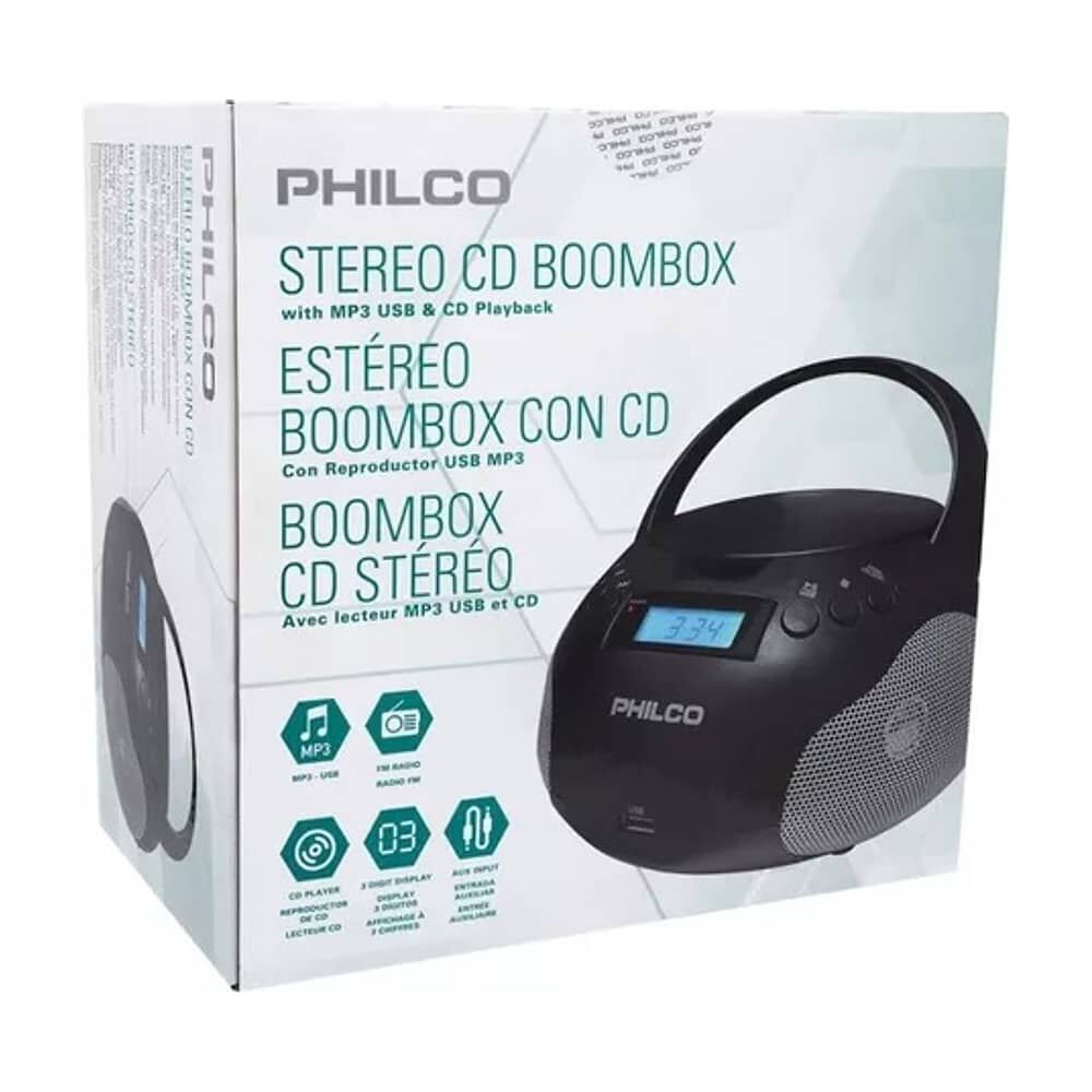 Radio Philco Mp3/usb Y Cd Boombox 1007b image number 0.0