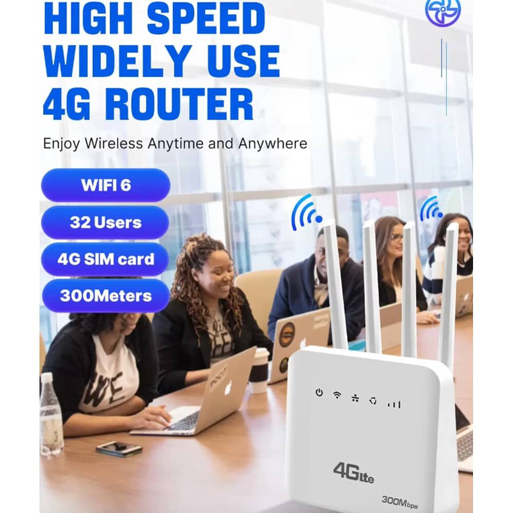Modem Router 4g Wifi 6 Liberado 300mbps Rj45 4 Antenas Blanco image number 6.0