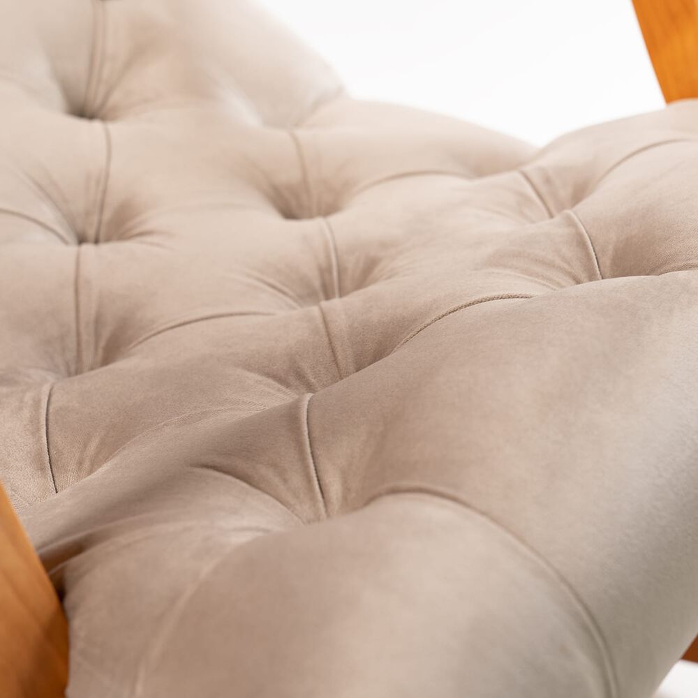 Silla Mecedora Capitones Felpa Beige image number 3.0