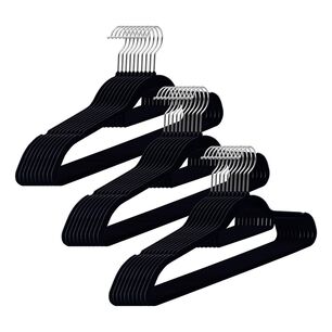Colgadores Ropa Antideslizantes Terciopelo 30 Unid