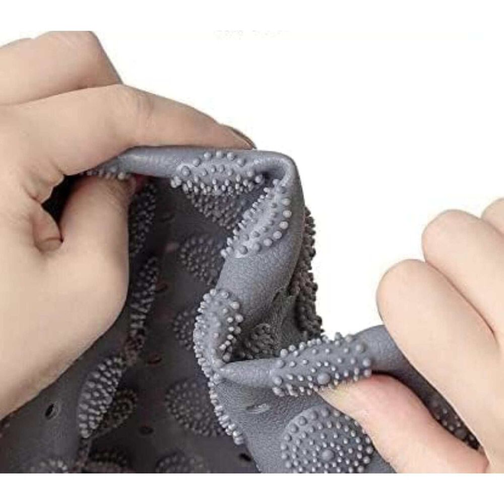 Tapete Alfombra Goma Antideslizante Piso Ducha Baño Gris image number 3.0