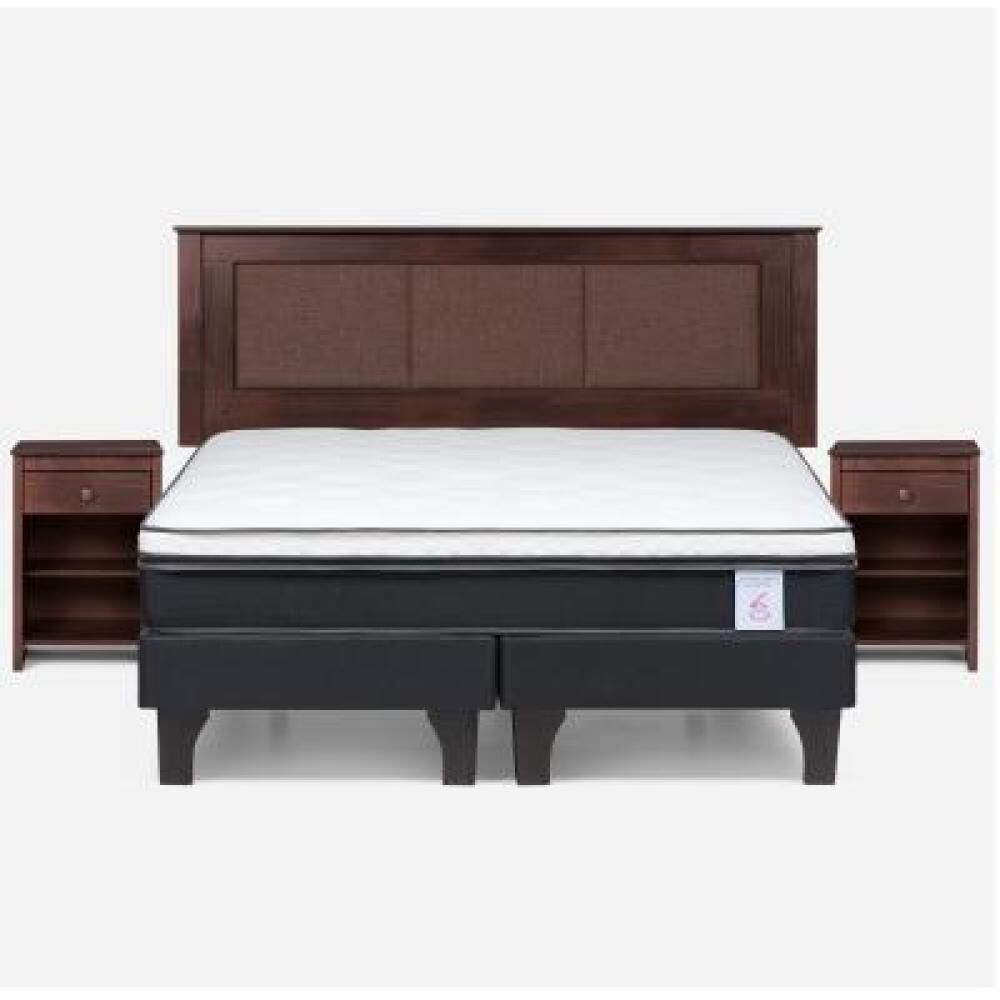 Cama Europea Rosen New Style 6 / King / Base Dividida + Set De Maderas image number 8.0