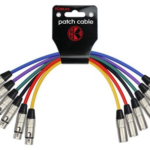 Juego 6 Cables Microfono 0,3m Xlr Macho-hembra Mp6-480-0.3m