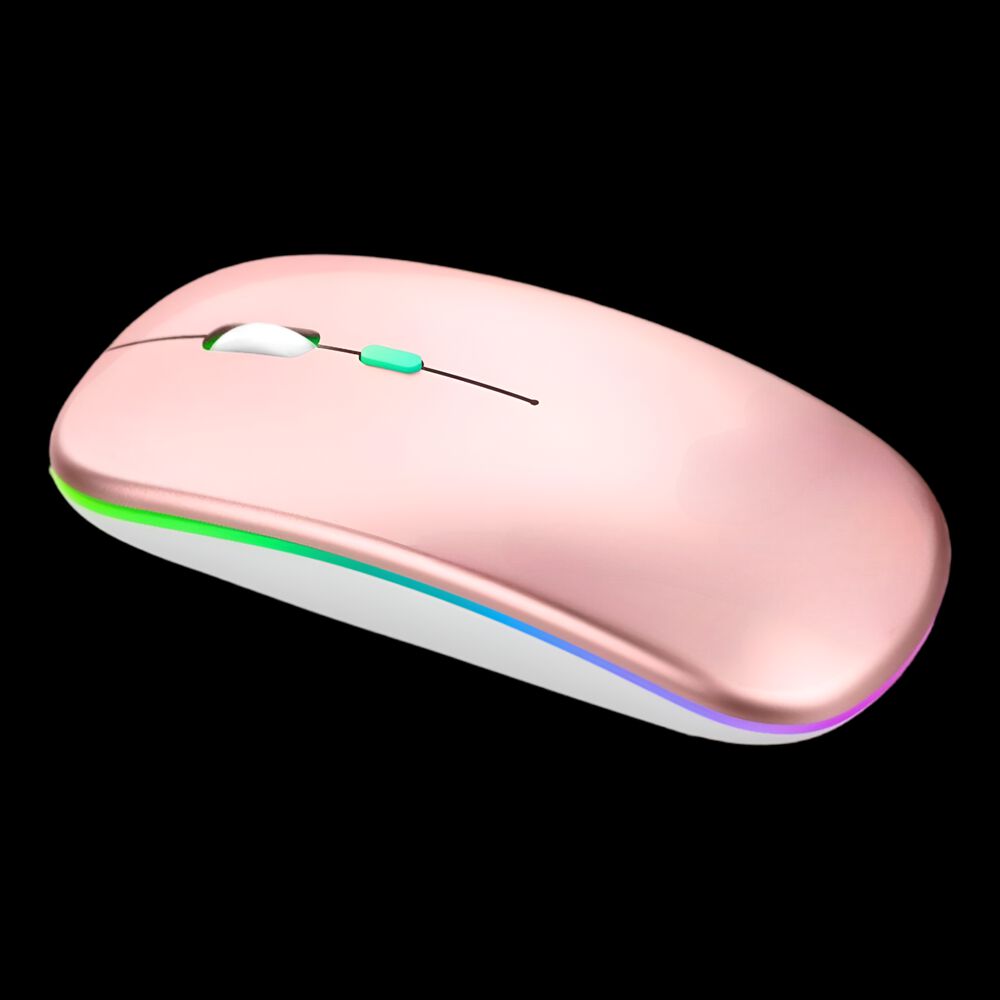 Mouse Dual Inalámbrico Rosado Recargable Bluetooth + Usb 2g image number 8.0