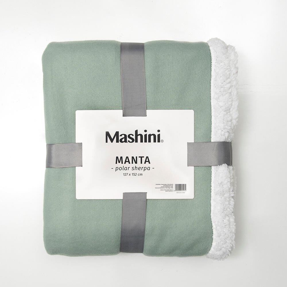 Manta Polar Sherpa 127x152 Verde image number 2.0