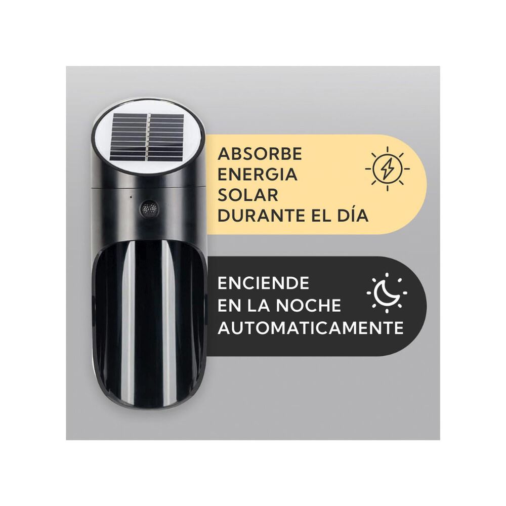 Pack 4 Aplique Led Solar Para Exterior Negro image number 7.0