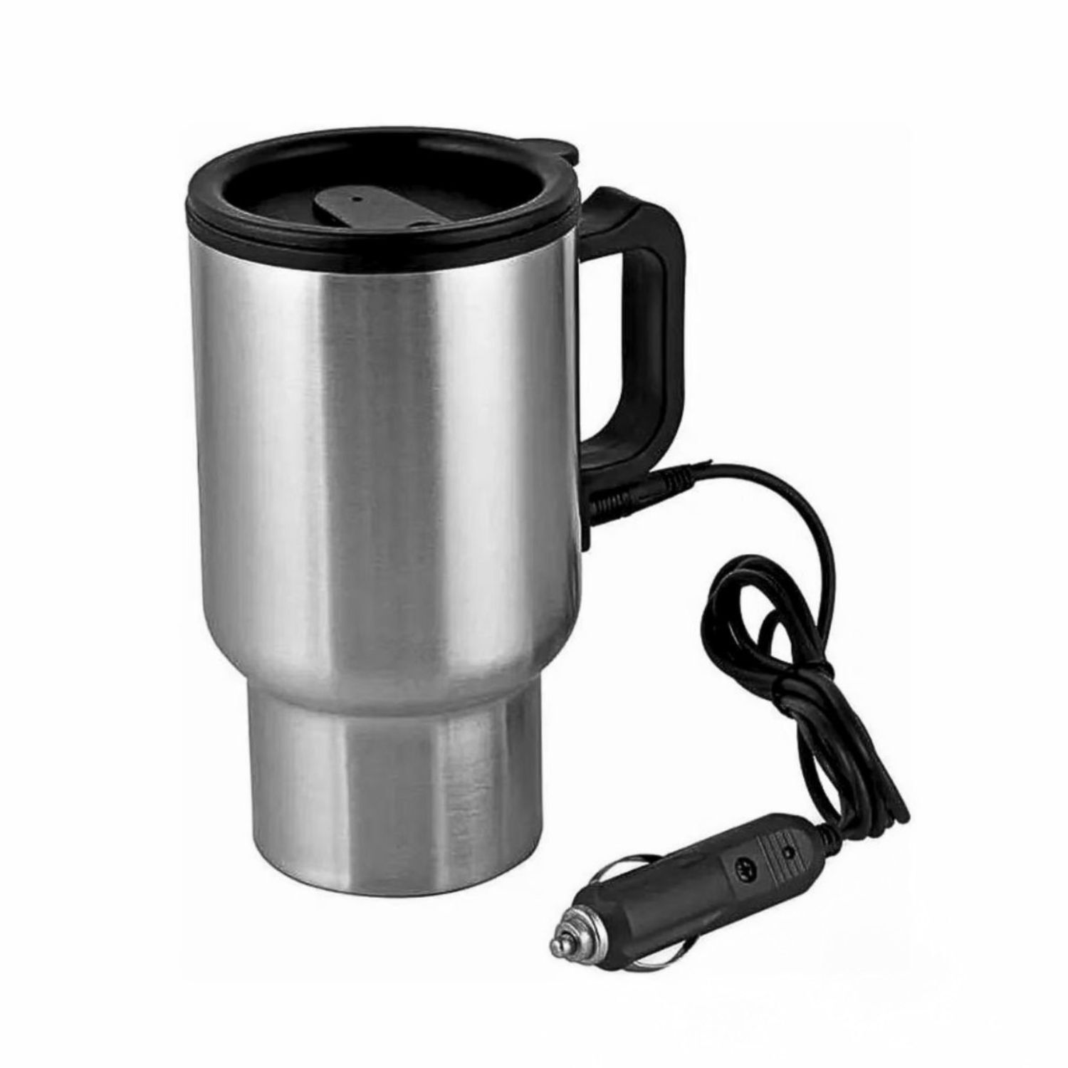 Vaso Auto El&eacute;ctrico 16cm Calentador Gris Taza Viaje image number 0.0
