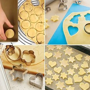 Cortadores Galletas Metal 12 Piezas Diseños Creativos