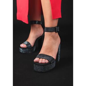Sandalia Badra Negro Brillante