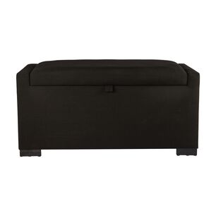 Banqueta Con Ba&uacute;l Leyzy Negro Delta 40x55x105 Cm M&aacute;xima Design