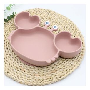 Plato De Silicona Para Beb&eacute; Dise&ntilde;o Cangrejo Con Ventosa