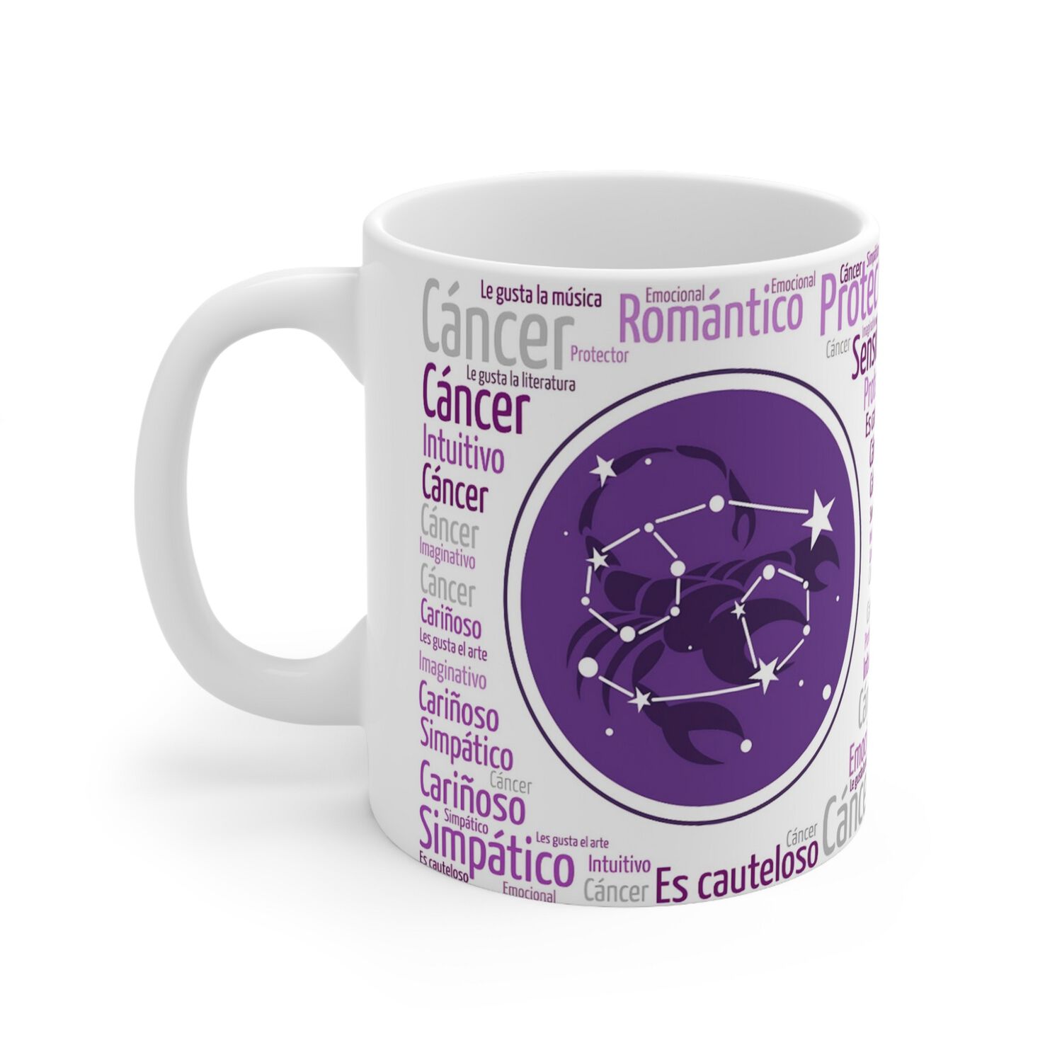 Taza Signo Zodiacal C&aacute;ncer - Cer&aacute;mica Hor&oacute;scopo Astrolog&iacute;a Regalo image number 0.0