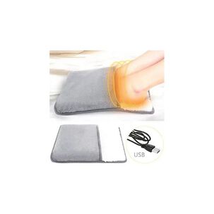 Manta Calentador Calienta Pies Eléctrico Usb Polar Gris Lisa