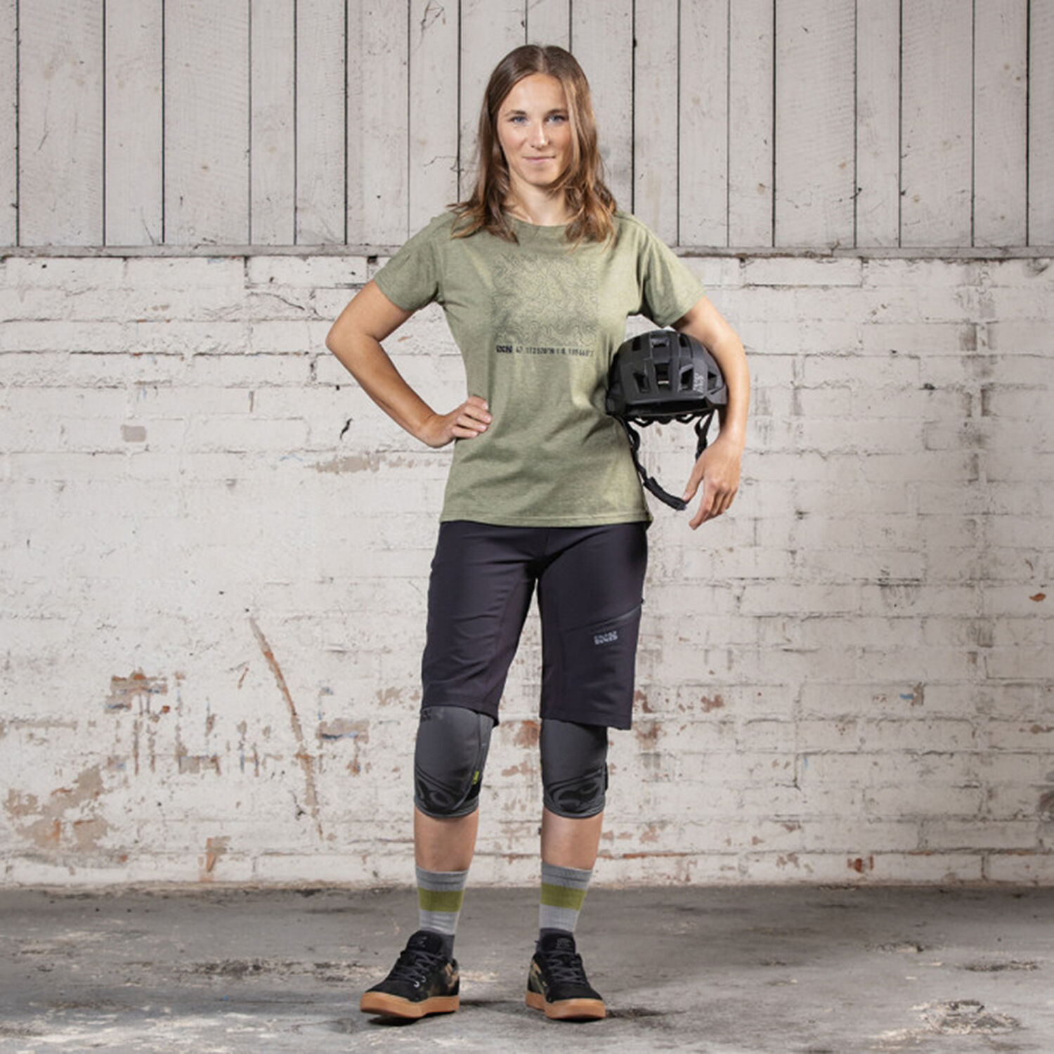 Polera Ixs Mujer Flow Tech Contour Olive M image number 1.0