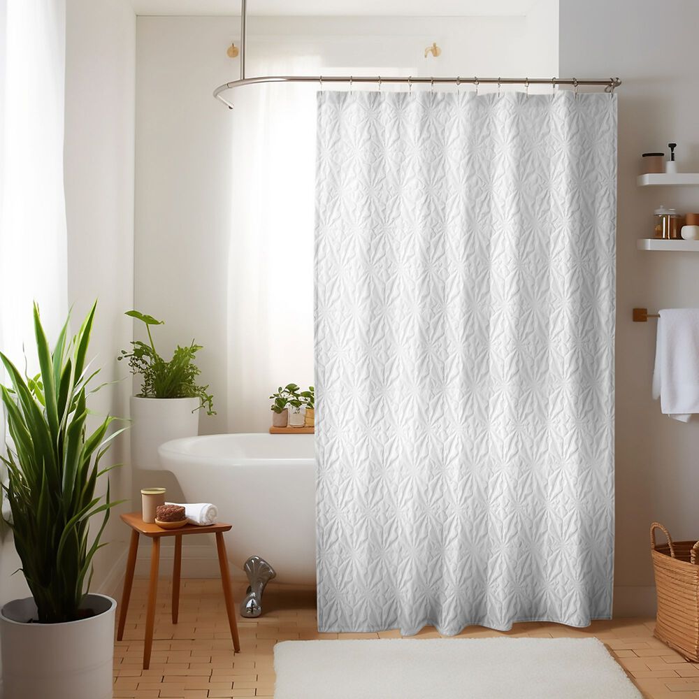 Cortina De Ba&ntilde;o Nautica Home 180x180cm Dise&ntilde;o 3d Copos image number 0.0