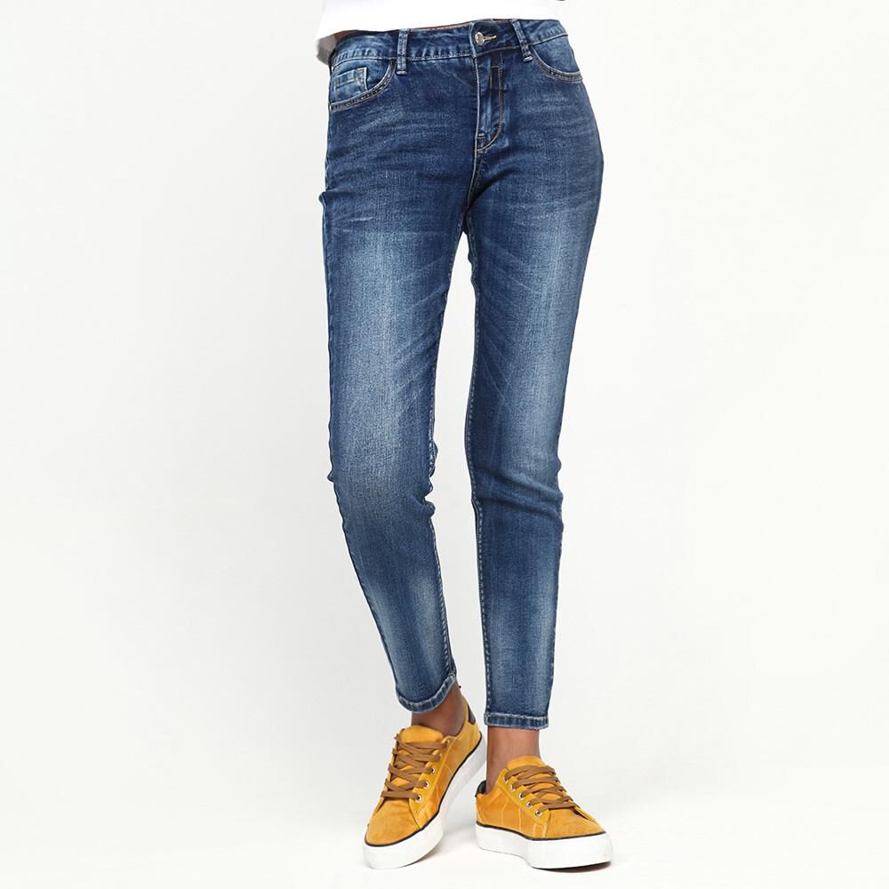 Jeans Mujer Tiro Medio Skinny Rolly go image number 0.0