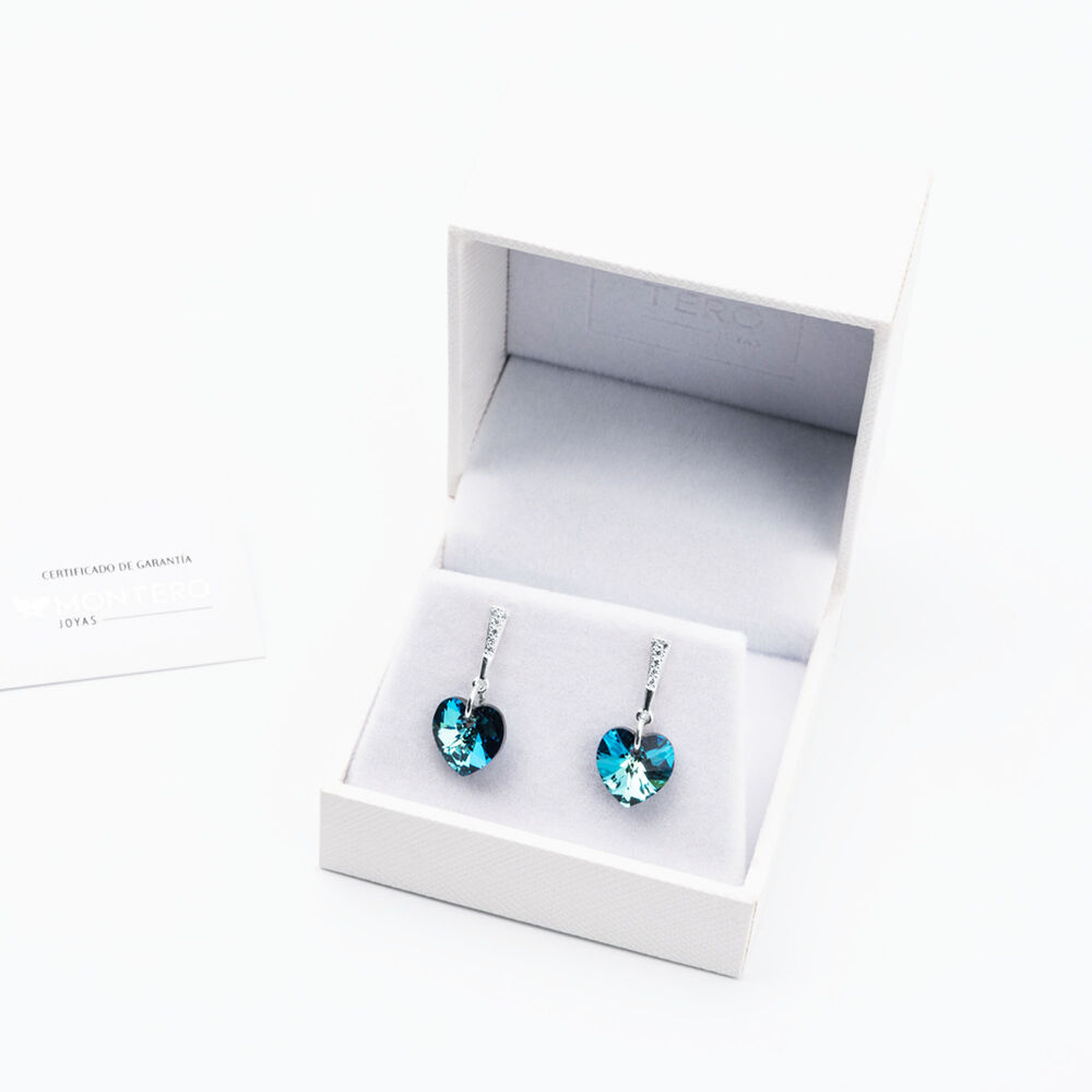 Aros Romance Cristal Genuino Bermuda Blue image number 2.0
