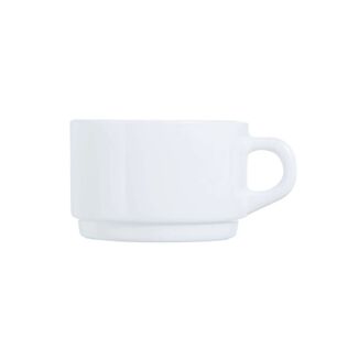Taza Desayuno Apilable De 280 Ml Opal Vidrio Resistente
