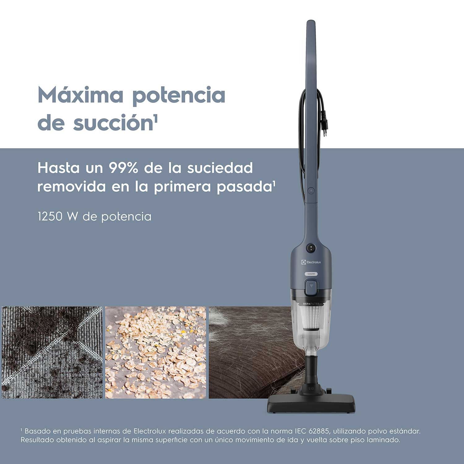 Aspiradora Vertical Con Cable Electrolux 1250w 2 En 1 Con Filtro Hepa Stk21 image number 10.0
