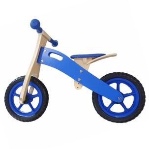Bicicleta De Aprendizaje Infantil De Madera Azul