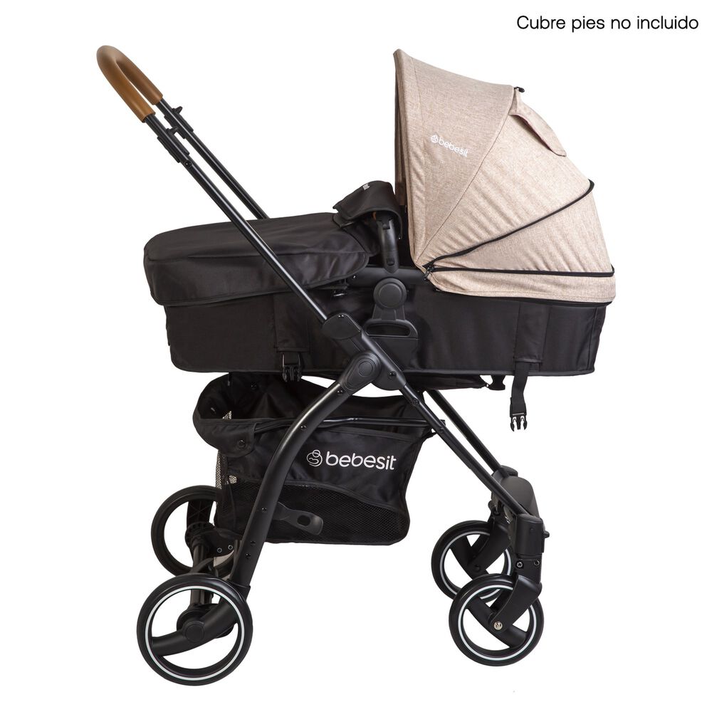 Coche Cuna Travel System F&eacute;nix Beige image number 2.0